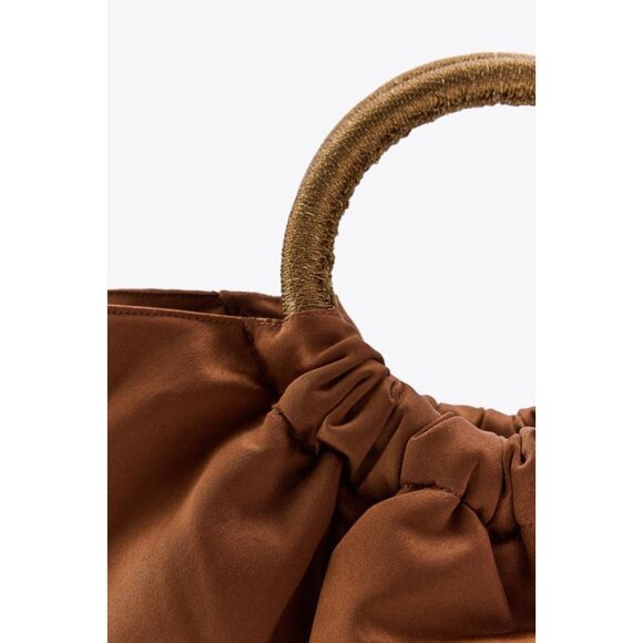 ZARA FAN BAG WITH EMBROIDERED FLOWERS AND BIRDS - Picture 6 of 6